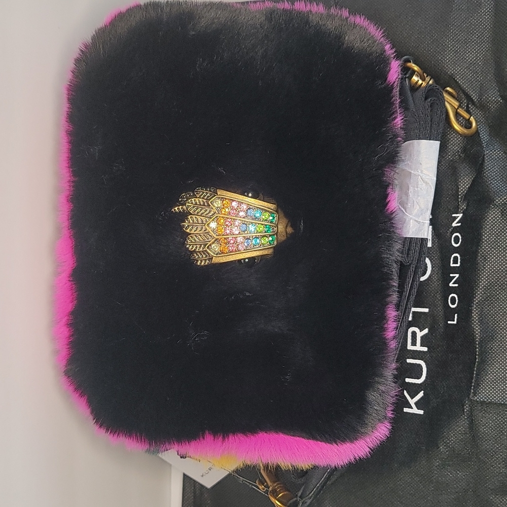 - KURT GEIGER LONDON Kensington Medium Camera Black Leather Crossbody Bag - Picture 10 of 12